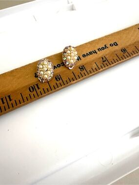 Vintage Stone ClipOn Earrings